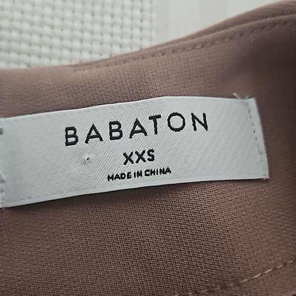 Babaton Long Sleeves Wrap Twisted Midi Dress XXS Brown - Picture 6 of 16